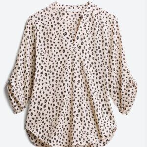 Lush Warren Split Neck Blouse